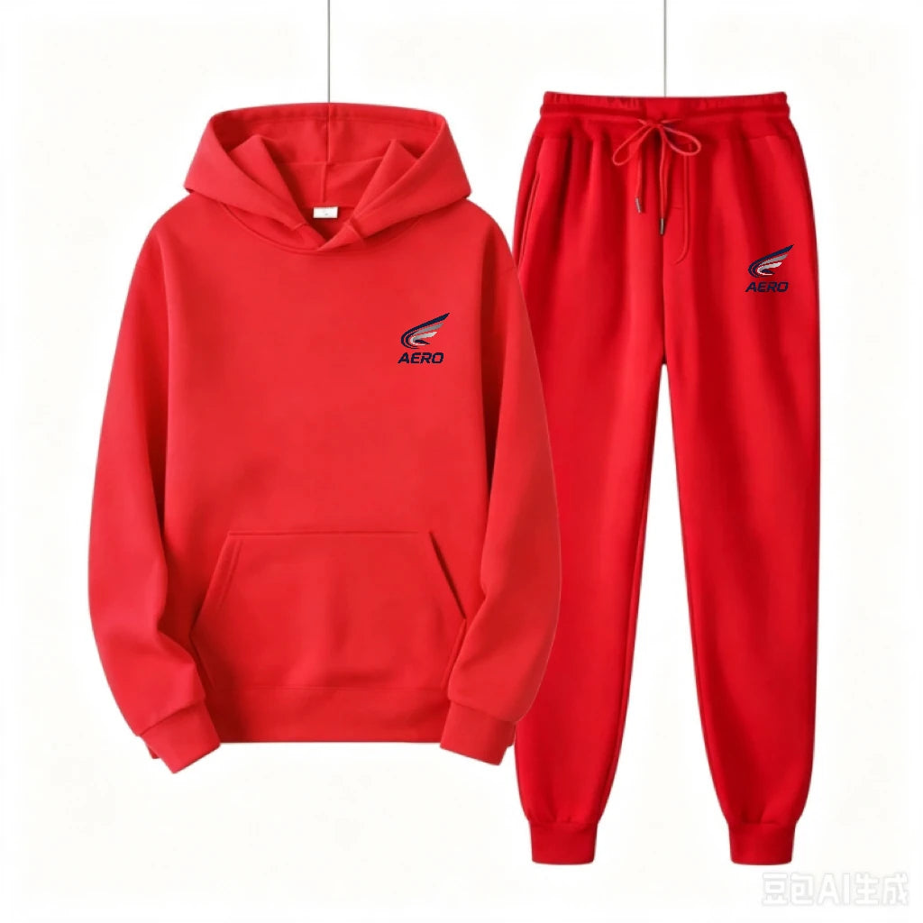 2026 Spring and Autumn Women's Casual Two-Piece Hooded Sweatshirt Women's Street Fashion Printed Sports Suit