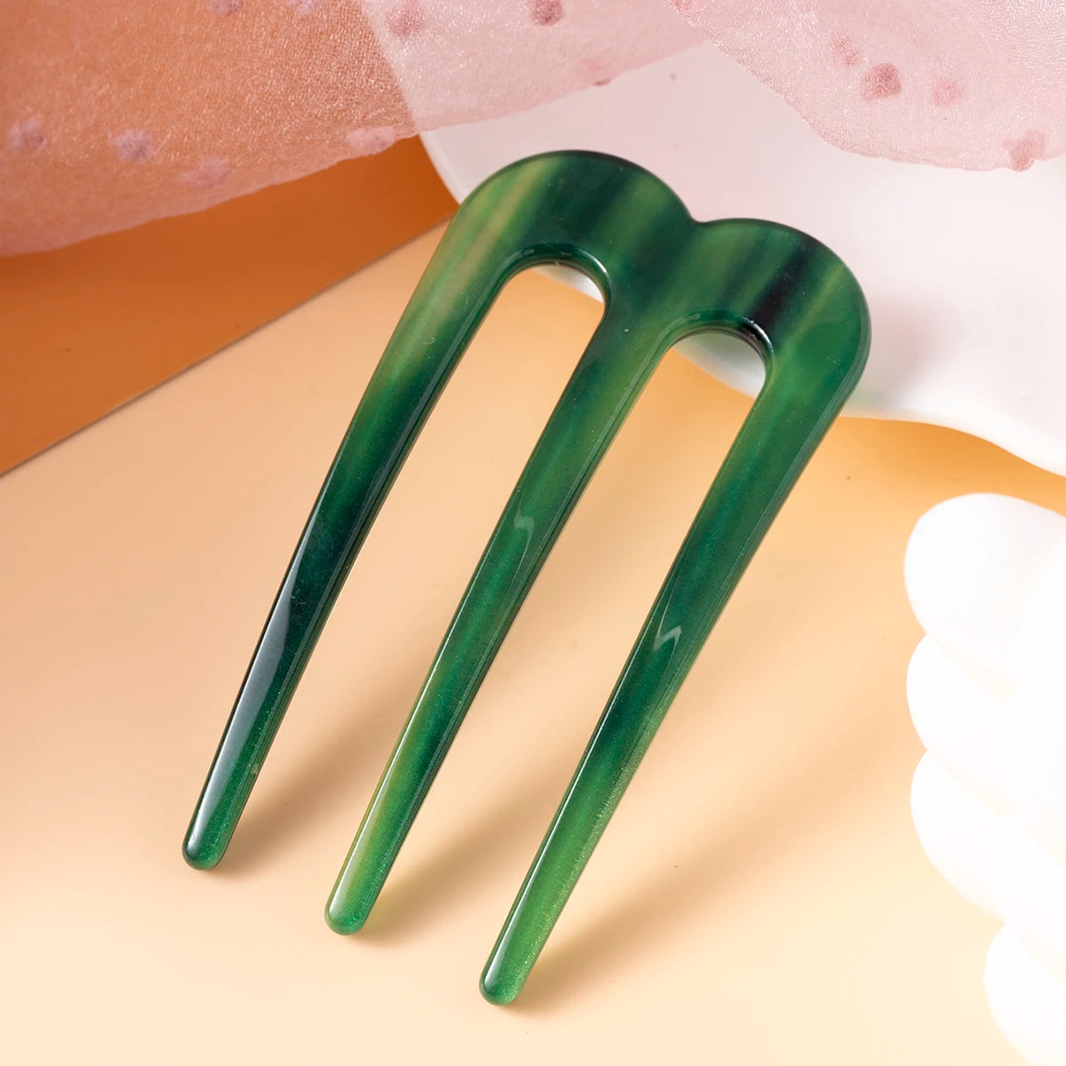 Acetic Acid Hair Forks Three Teeth Hair Sticks U-Shape Hair Comb Bun Hairpin Women Girls Hairstyle Hair Accessories Headband