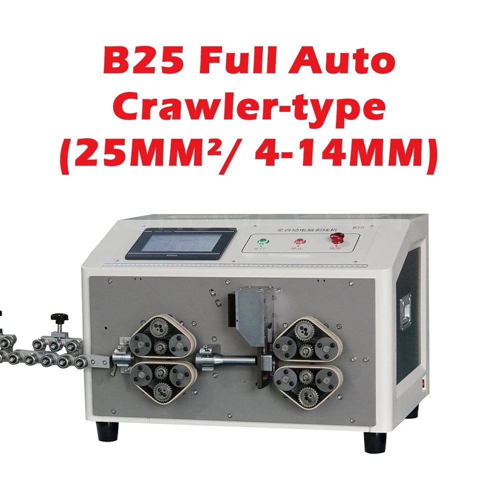 LY B16 B25 B35 B70 Automatic Touch Screen Crawler-type 16 Wheels Professional Electric Peeling Wire Stripping Cutting Machine