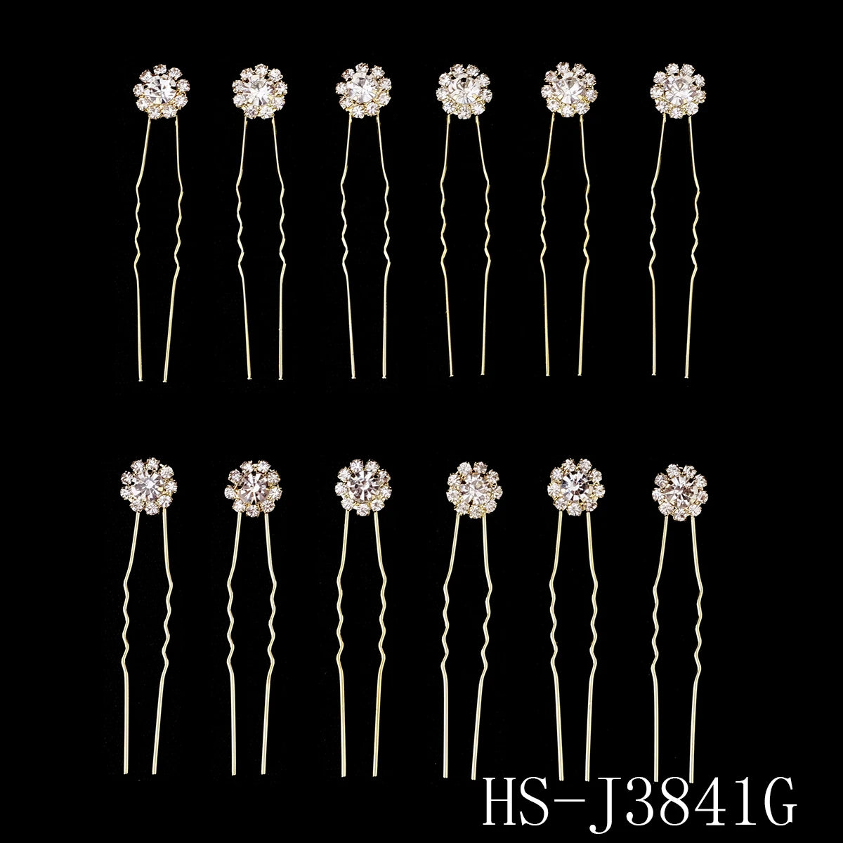 12PK/Set Fashion Rhinestone Flower Cute Hairpin Elegant Jewelry Hair Accessories Hairpin Party Headdress For Women
