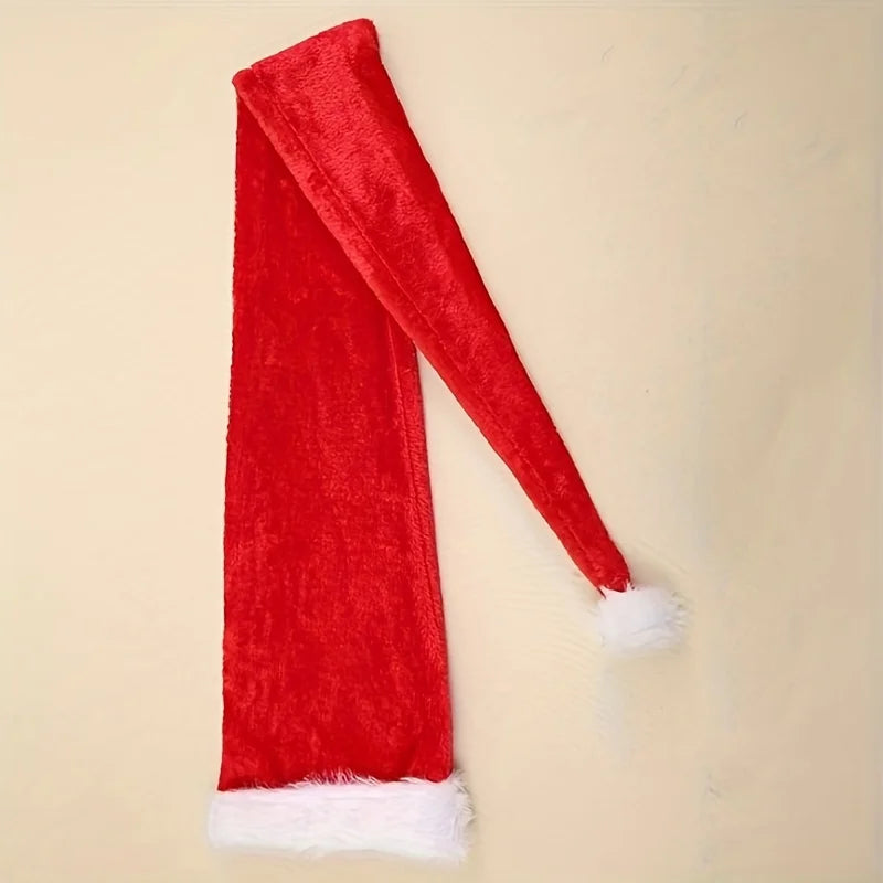 Super Long Christmas Hats Soft Comfortable Velvet Christmas Hat Kids Adult Thickened Santa Claus Caps Men's and women's hats