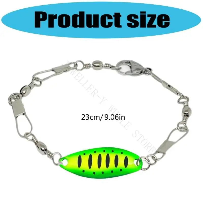 R7UF Alloy Fishing Lure Charm Bracelet Adjustable Wristband Handcraft Hook Designs Outdoor Sports Jewelry Accessory