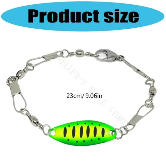 R7UF Alloy Fishing Lure Charm Bracelet Adjustable Wristband Handcraft Hook Designs Outdoor Sports Jewelry Accessory