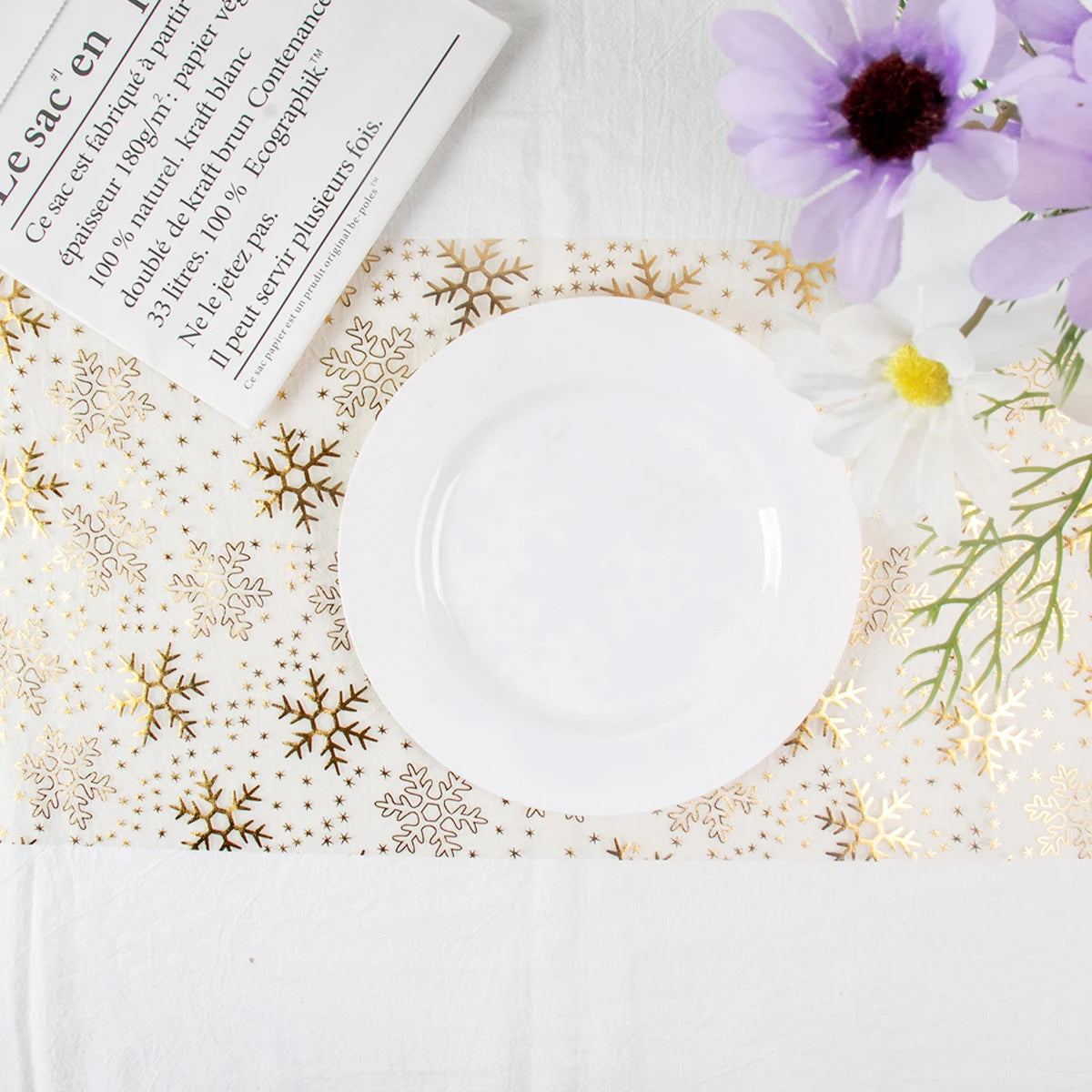 Sparkle Metallic Gold Thin Table Runner Gold Snowflakes Sequin Glitter Mesh Roll Wedding Christmas Table Decoration Navidad Noel