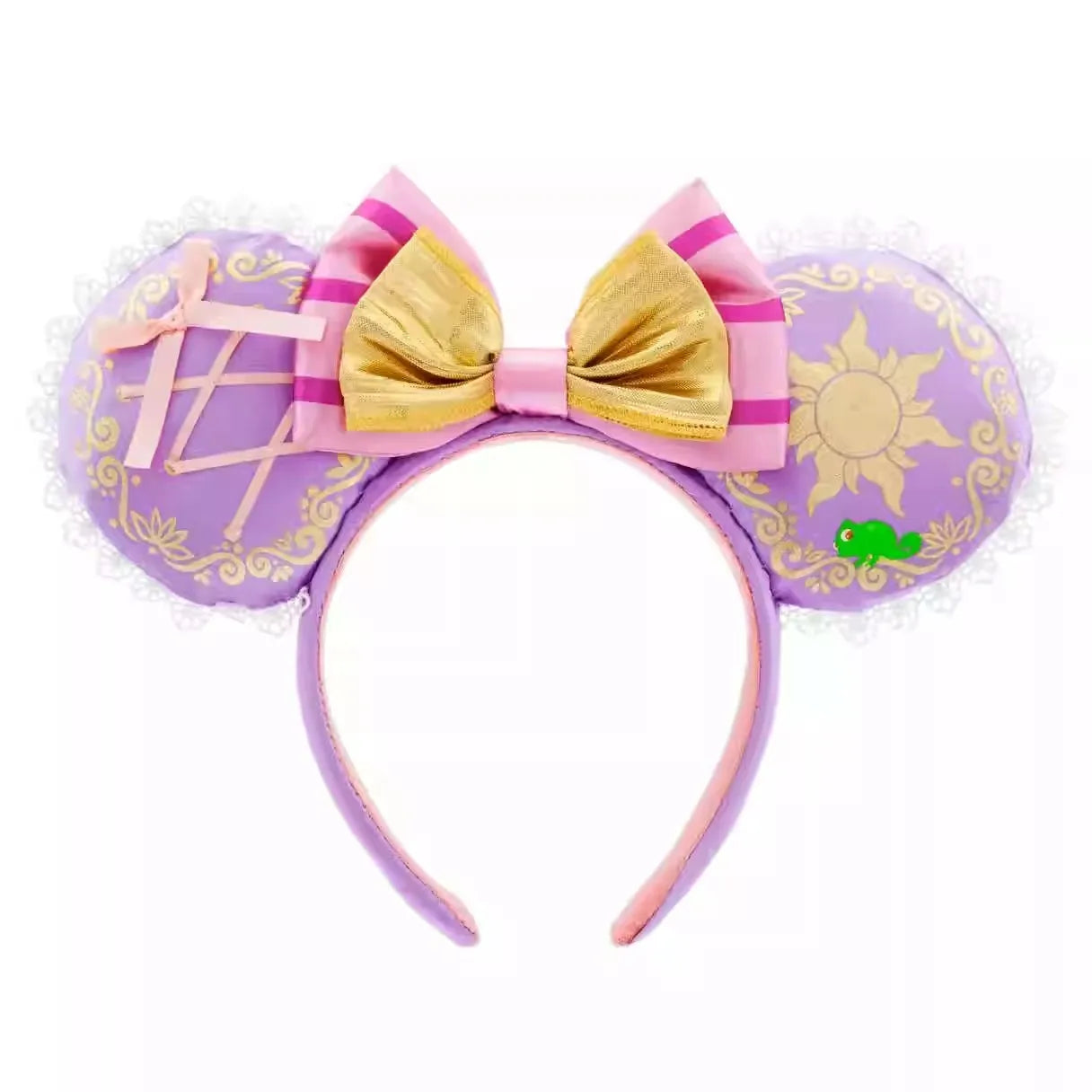 Disney Princess Mickey Mouse Headband Mickey Ear Rapunzel Snow White Sequin Bow Hair Hoop Gift Girl Accessories Christmas Gift