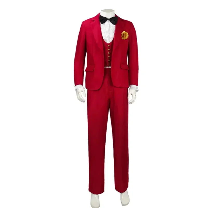 AA 2025 New Cosplay Juice Costume Beetlejuice Adam Lydia Red Wedding Dress Outfit Women Tulle Bride Gown Halloween Party Sui ☆ ☆