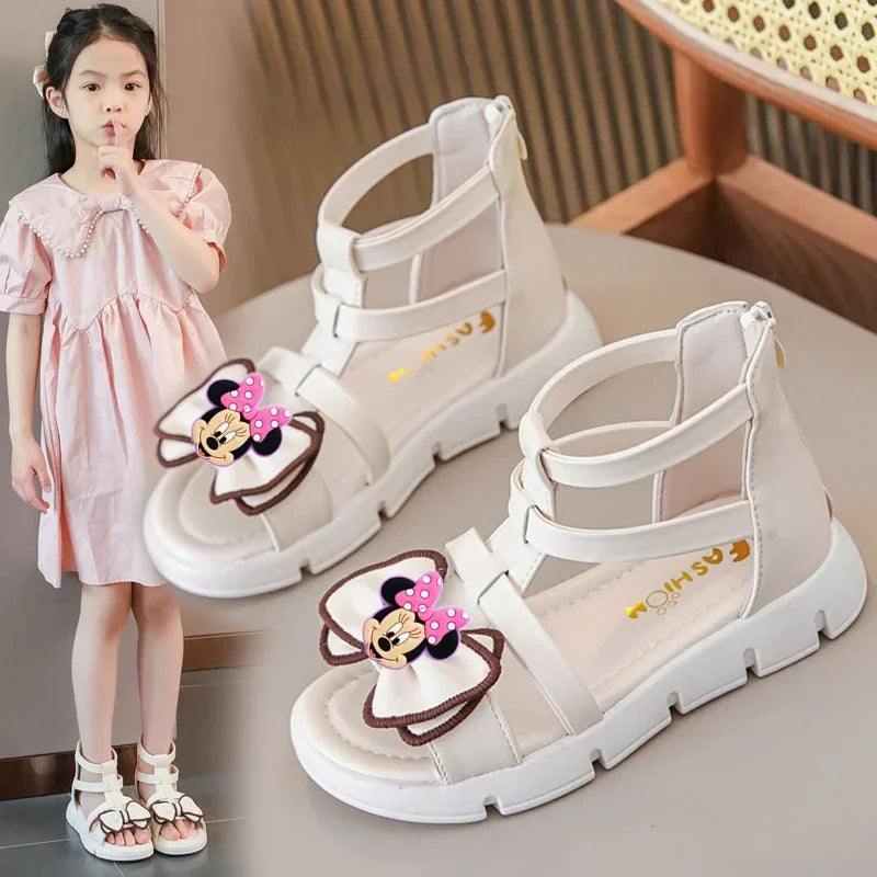 Disney Mickey Mouse children girl  Sandals Summer New Princess Beach Shoes Girls Slippers