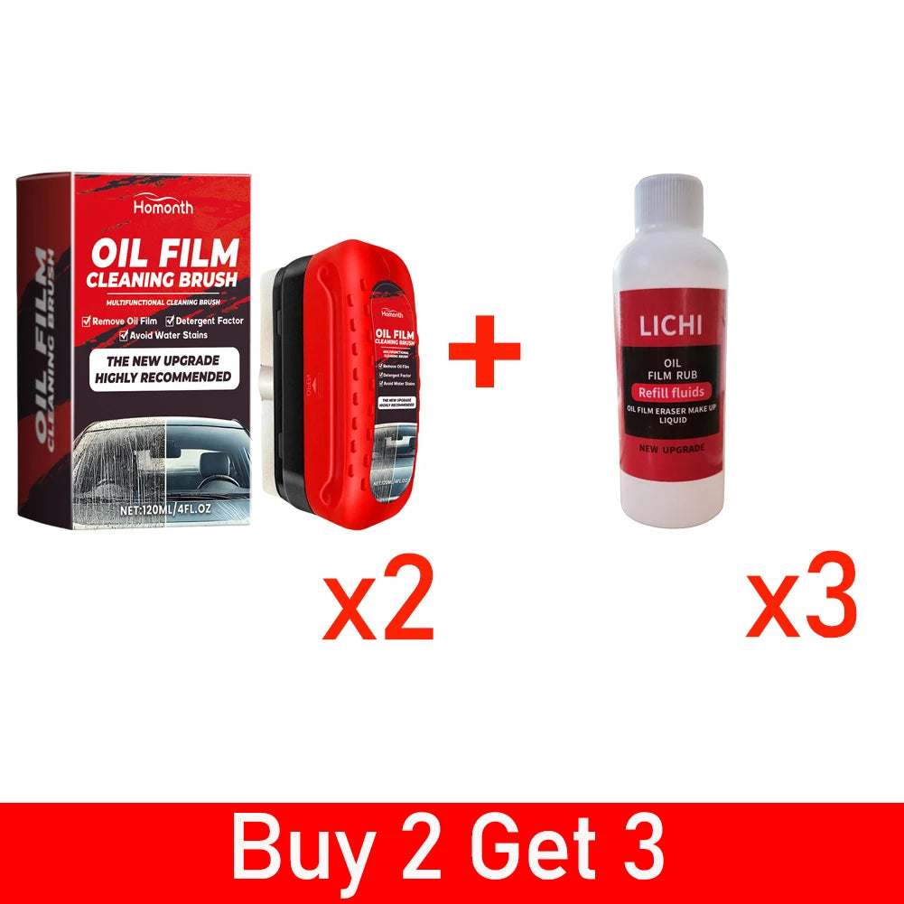 Car Glass Oil Film Remover Automotive Glass Sponge Cleaner Brush Oil Film Cleaning for Front Inner Windshield Glass Car Cleaning