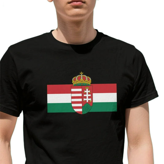 Coat of Arms Of The Hungary Hungarian Arms Flag T-Shirt. Summer Cotton Short Sleeve O-Neck Mens T Shirt New S-3XL