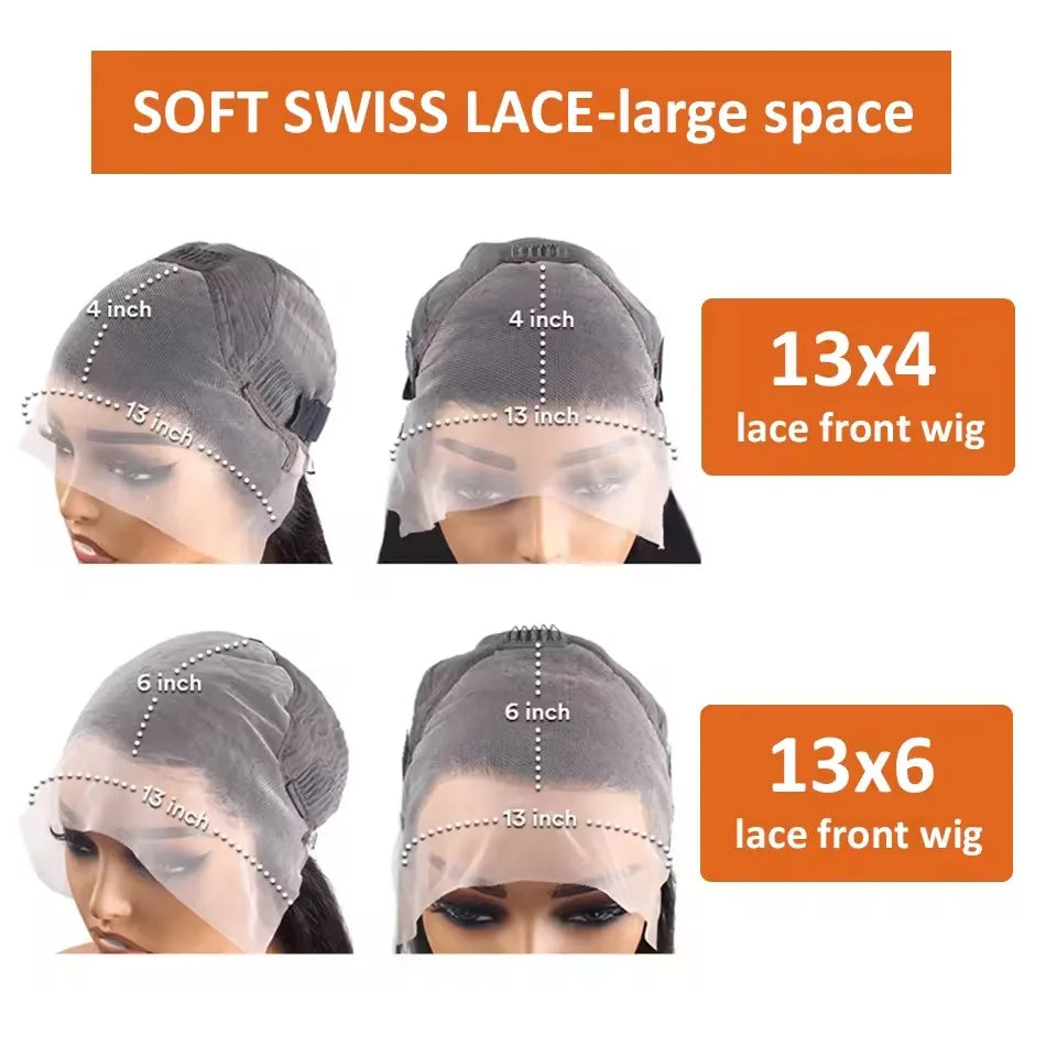 200Density 350 Ginger Orange 30inch Lace Front Wig Human Hair Wigs 13x4 HD Lace Frontal Curly Wig For Black Woman Lace Front Wig