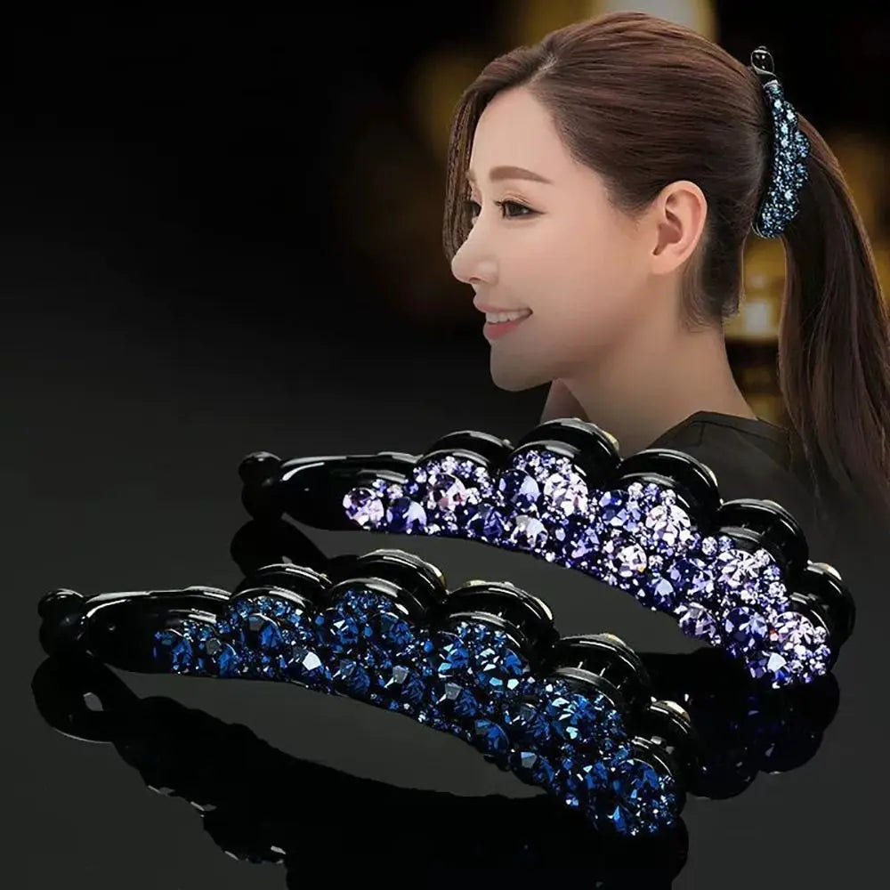 Simple Hair Claw For Girl Headdress Diamond For Women Hair Accessories Banana Clip Korean Style Hair Clip Ponytail Holder