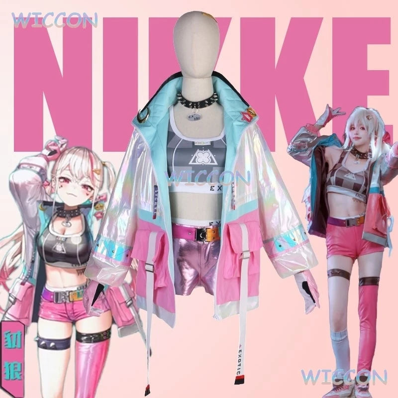Jackal Cosplay Costume Coat PantsGame NIKKE The Goddess Of Victory  Jackal Cosplay Wig Halloween Party Role Play Outfit Women