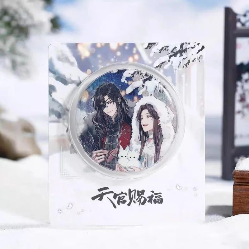 58mm Hua Cheng Xie Lian Cartoon Figure Badge Anime Peripheral Heaven Official'S Blessing Pins For Backpack Shirt Jewelry Gift