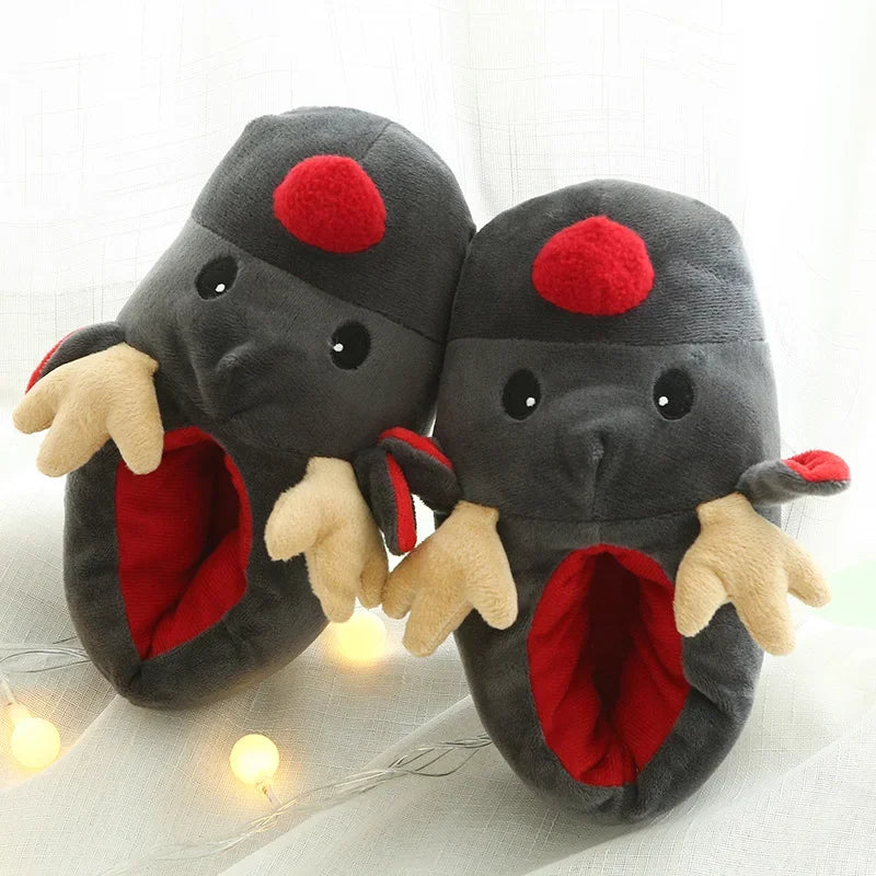 Deer Slippers Soft Shoes Plush Winter Cotton Couple Cute Christmas Cotton Women's slipper Slide Slippers for Women