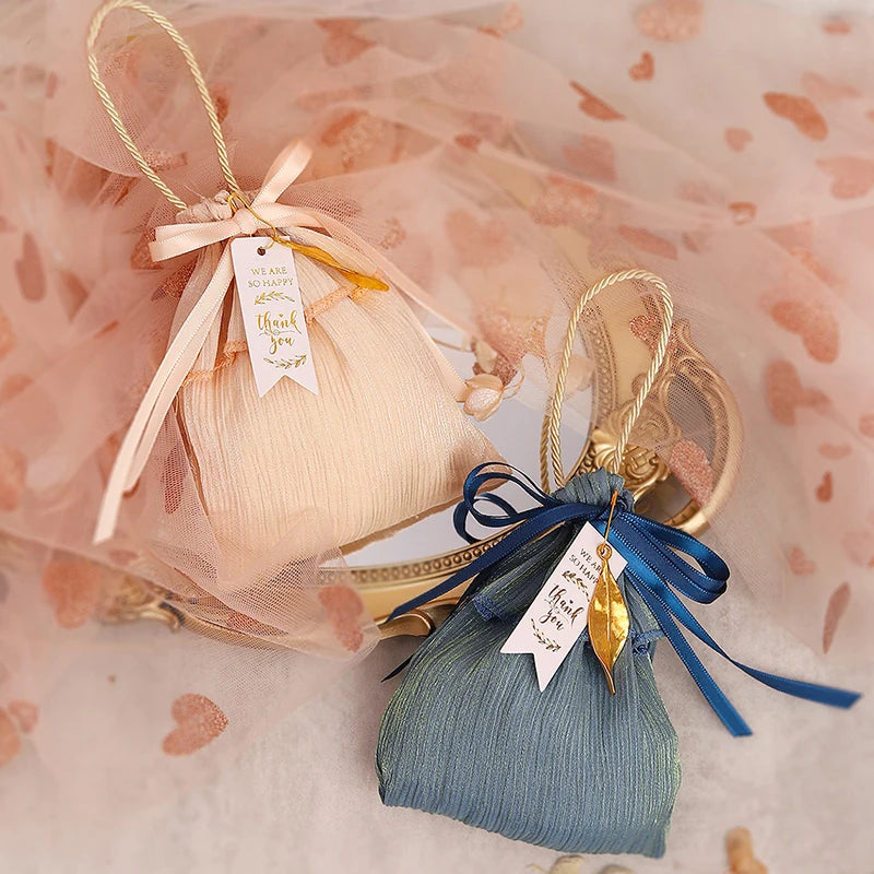 5pcs new gift bag candy biscuit packaging bag wedding birthday party baby shower cloth gift packaging bag gift for guests