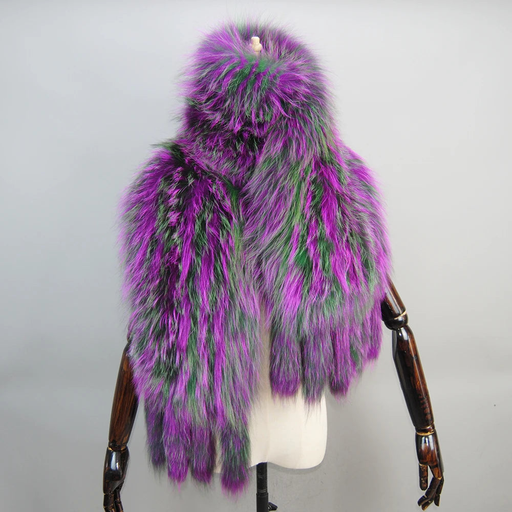2025 New Genuine Fox Fur Shawl For Women Real Natural Fox Fur Female Capes And Wraps For Wedding Bride Winter Warm Outwear Scarf