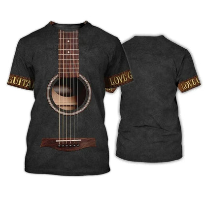 1 Piece Custom Your Picture Music Tshirts Guitar Pattern 3D Print T-Shirt Men Women Fashion  Tops Kids Boys Tees Male Clothing R