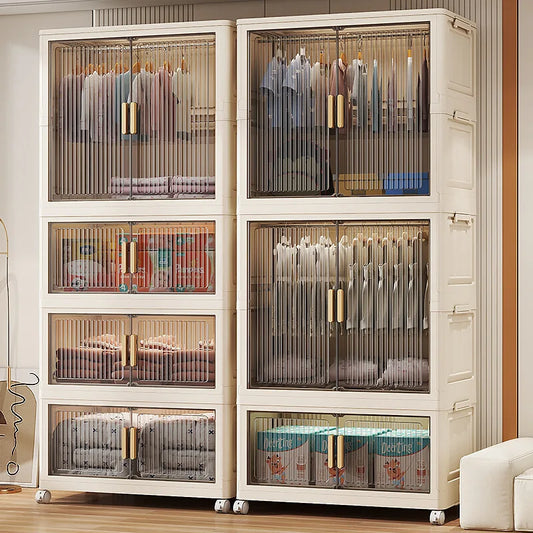 Wardrobe Clothes Closet Bedroom Furniture Storage Cabinet Foldable Wardrobe Plastic Cabinet Armario De Ropa Storage Cabinet