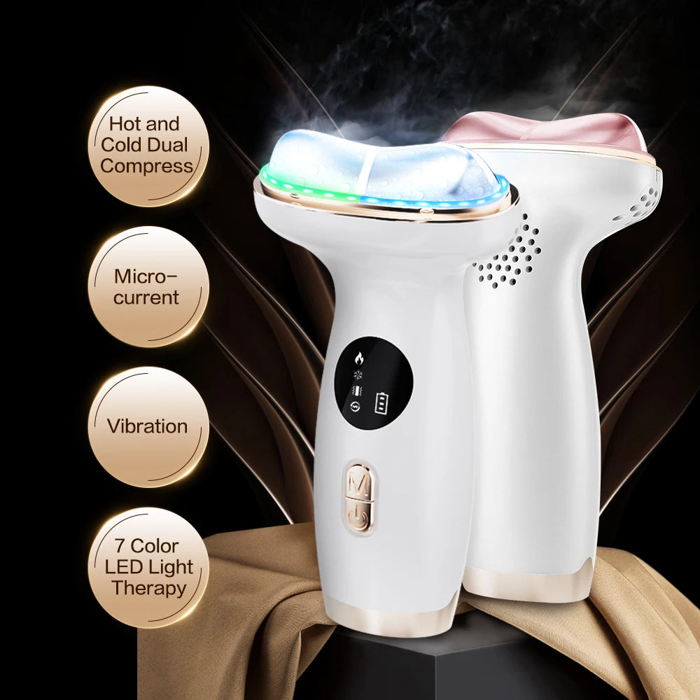 Neck Beauty Device Home Skin Tightening Machine Neck Cold Hot Compress Massage Vibration EMS Wrinkle Reduction