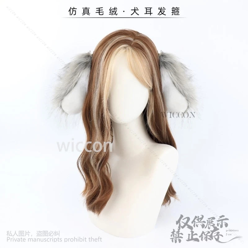 Anime Furry Suit Cosplay Dog Lolita Ears Accessory For Halloween Christmas Girls Headband Decoration Hair Woman Cos