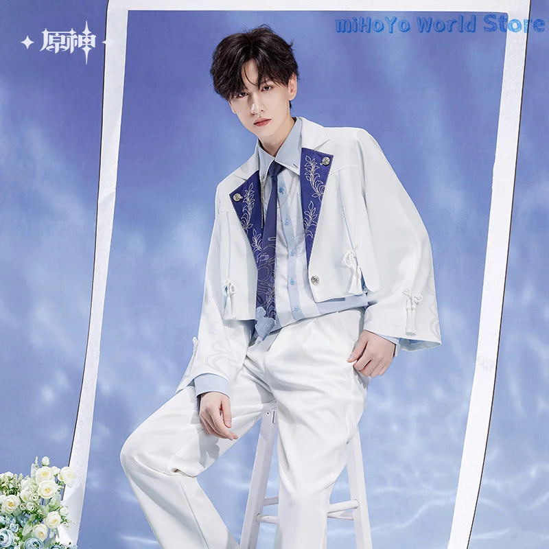 [Official] Kamisato Ayato Coat MiHoYo Original Genshin Impact Ayato Theme Impression Serie Wide Sleeved lapel Jacket Cosplay