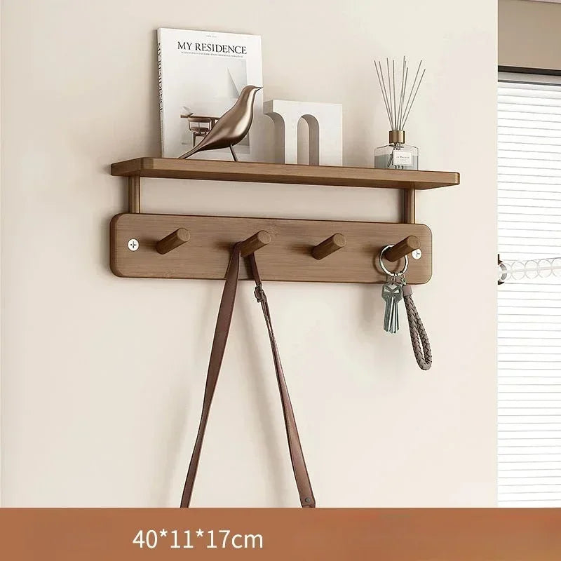 For Bamboo Wall Clothes Hanger Creative Simple Luxury Wall Hanging Coat Rack Bedroom Clothes Storage Living Room Home Furniture