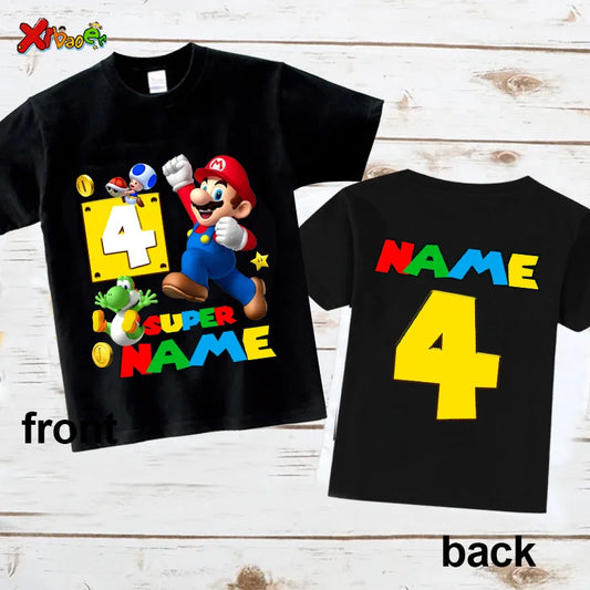 6th Birthday Boy Shirt Matching Outfits T Shirts Party Kids Shirts Baby Boy Clothes Shirts 7th Birthday Custom Name T Shirt Top