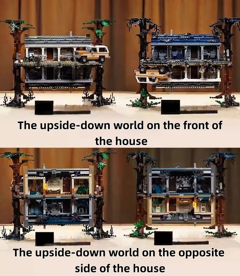 2287 pieces of classic American drama Strange Story [Upside Down the World] House Building block set, adult Christmas gift