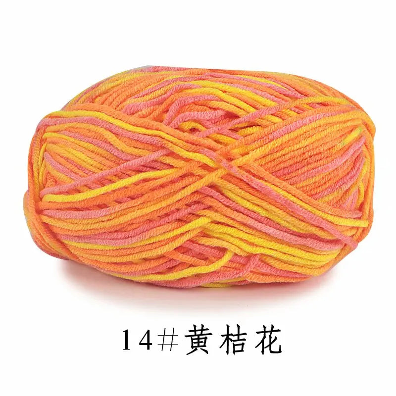 5Strands 2.5mm Colorful Soft Cotton Baby Knitting Wool Yarn Crochet Craft  Crochet Fancy Yarn Hand Knitting Sweater Baby Clothes