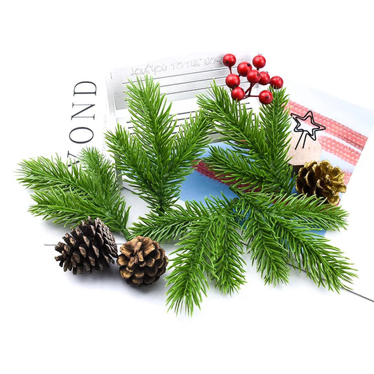 5/10 Pcs Christmas Decorations for Home Accessories Artificial Plants Wedding Decorative Flowers Wreath Diy Navidad Gifts Box