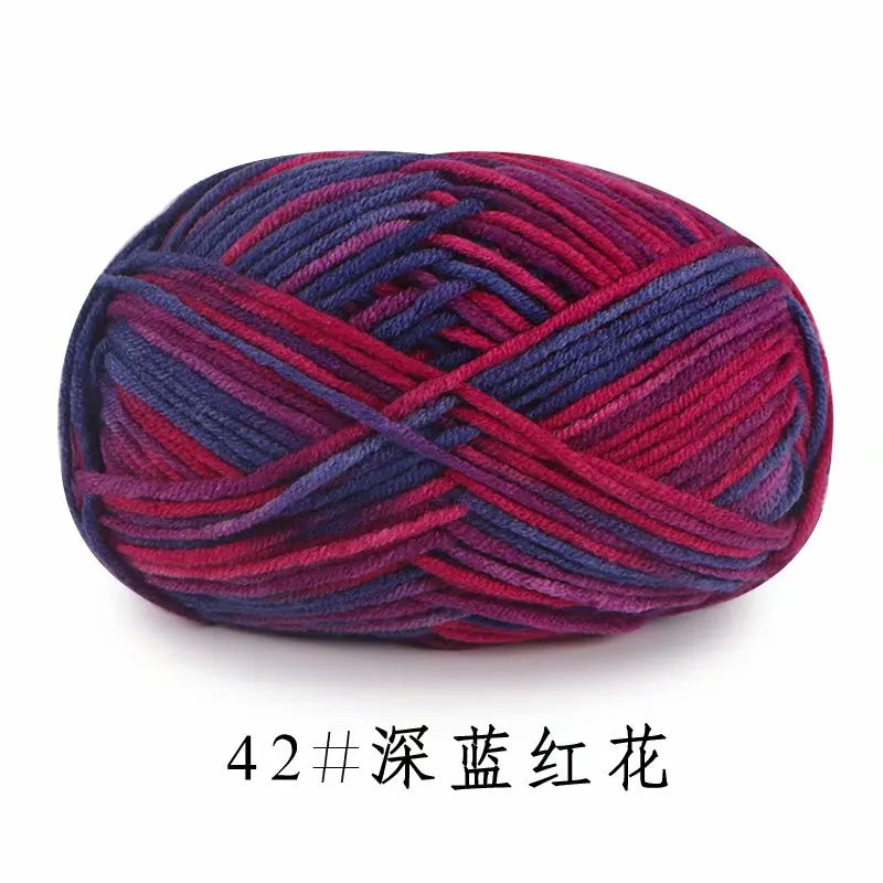 5Strands 2.5mm Colorful Soft Cotton Baby Knitting Wool Yarn Crochet Craft  Crochet Fancy Yarn Hand Knitting Sweater Baby Clothes
