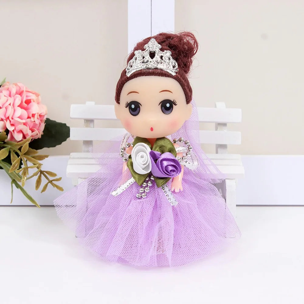 12 Cm Big Eyes Princess BJD Doll Korean Makeup Look Movable 12cm Bjd Doll Fine Clothes Cartoon Face Wedding Dress Mini Girl Toy