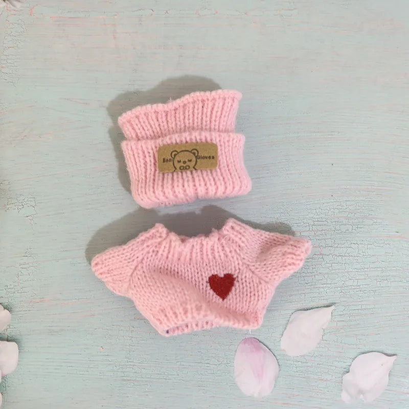 132nd generation rabub pendant clothes bear hat love set blind box baby knitted sweater hair accessories
