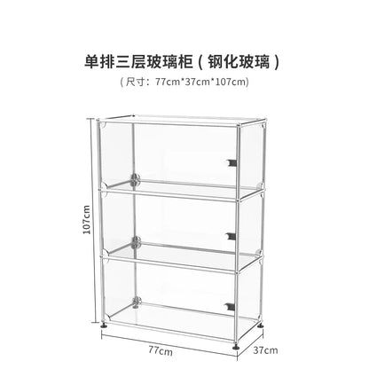 b7+  Nordic medieval cream wind small apartment display cabinet stainless steel module furniture decorative cabinet