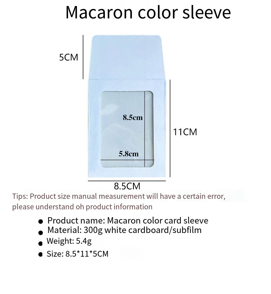 10Pcs/Set DIY Paper Photo Frame Macaron Color Photocard Holder Korean Idol Envelope Picture Album Small Card Packaging Supplies