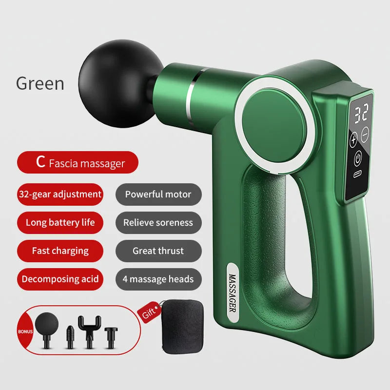 Mini Fascia Gun Vibration Massage Portable Small Massager Muscle Relaxation Body Massage Fitness Equipment