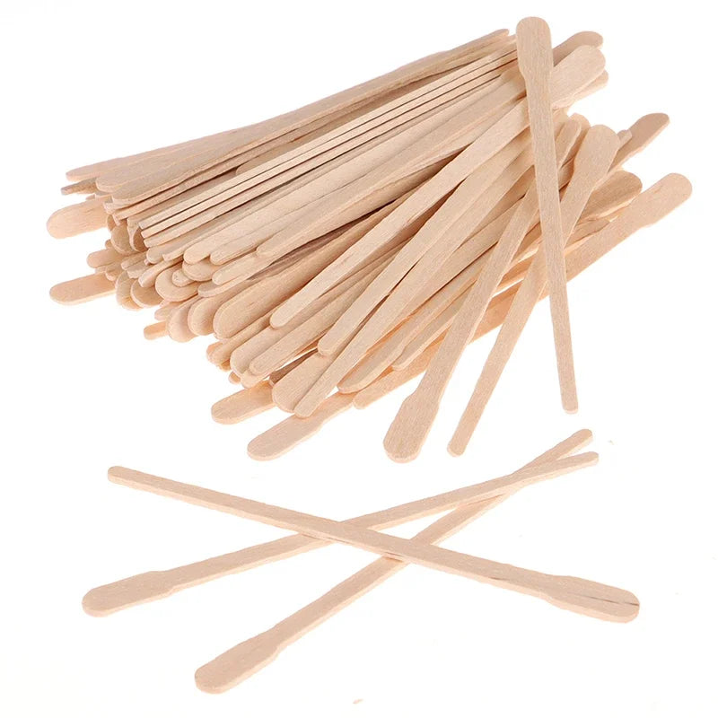 50/100Pcs Wooden Body Hair Removal Sticks for Woman, Wax Waxing, Disposable Sticks, Beauty Toiletry Kits, Wood Tongue Depressor