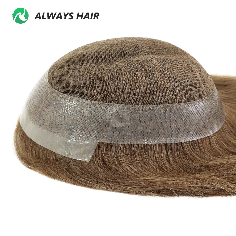 Alwayshair -16" Australia Base Hair Toppers For Woman 7x9 Lace & PU Brazilian Human Hair Toppers Hair Pices for ladies
