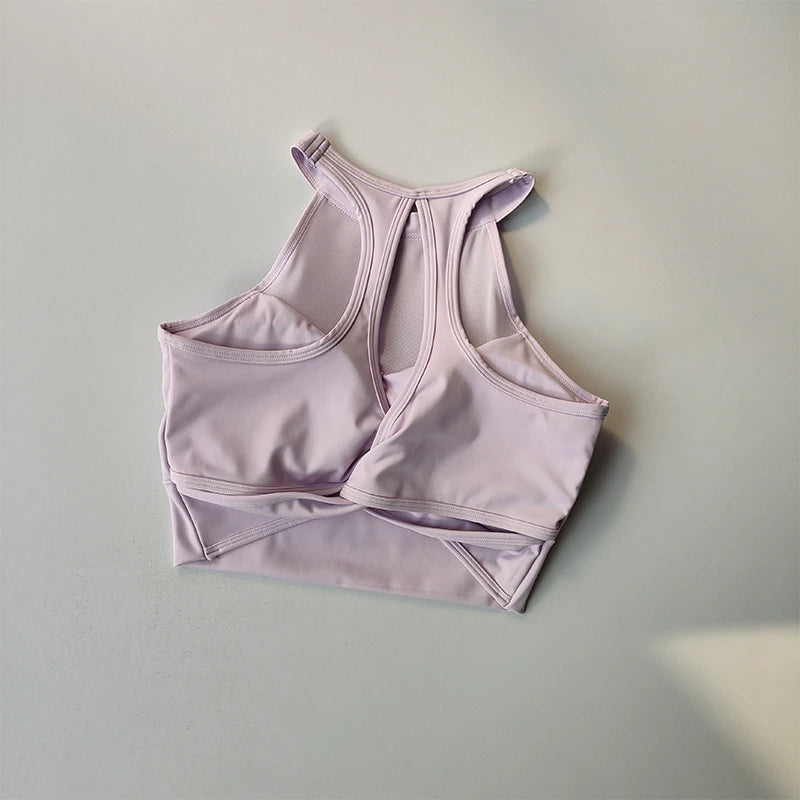 Beautiful Back Sports Lingerie Crop Top Women Running and Fitness Quick-drying Gathering Sexy Anti-sagging Bra Yoga Suit