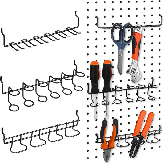 3pcs slat wall pegboard tool storage rack, hammer, brush, screwdriver and Pegboard Accessories storage kits