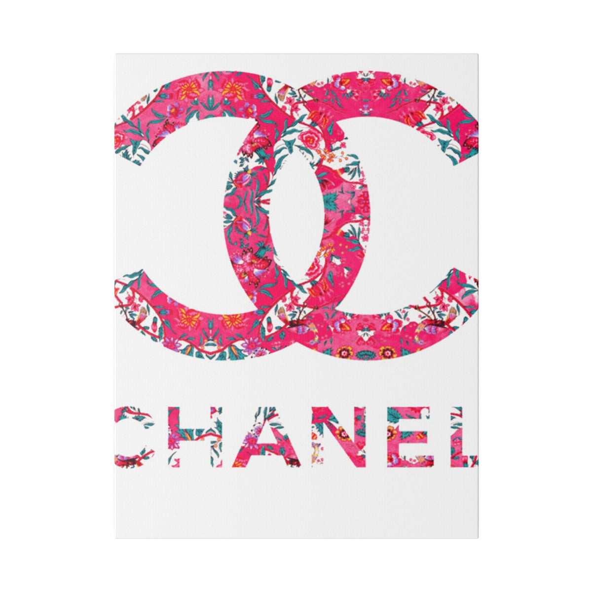 Coco Chanel Logo Pink Canvas