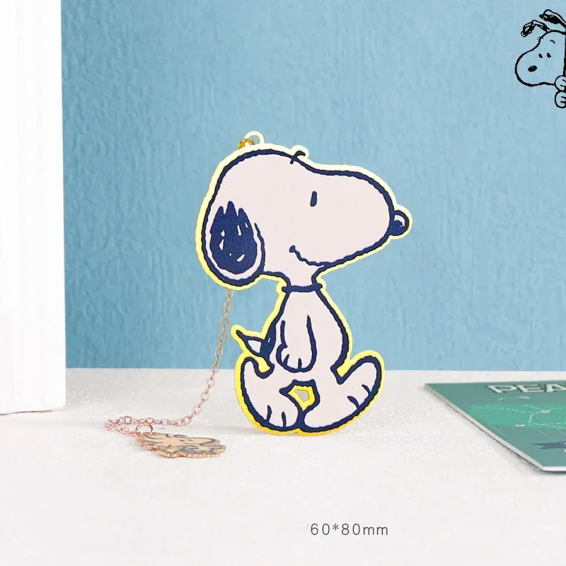 Peanuts Snoopy Metal Bookmark Charlie Brown Anime Figure Metal Collectibles Cute Stationery Toy Children Birthday Christmas Gift