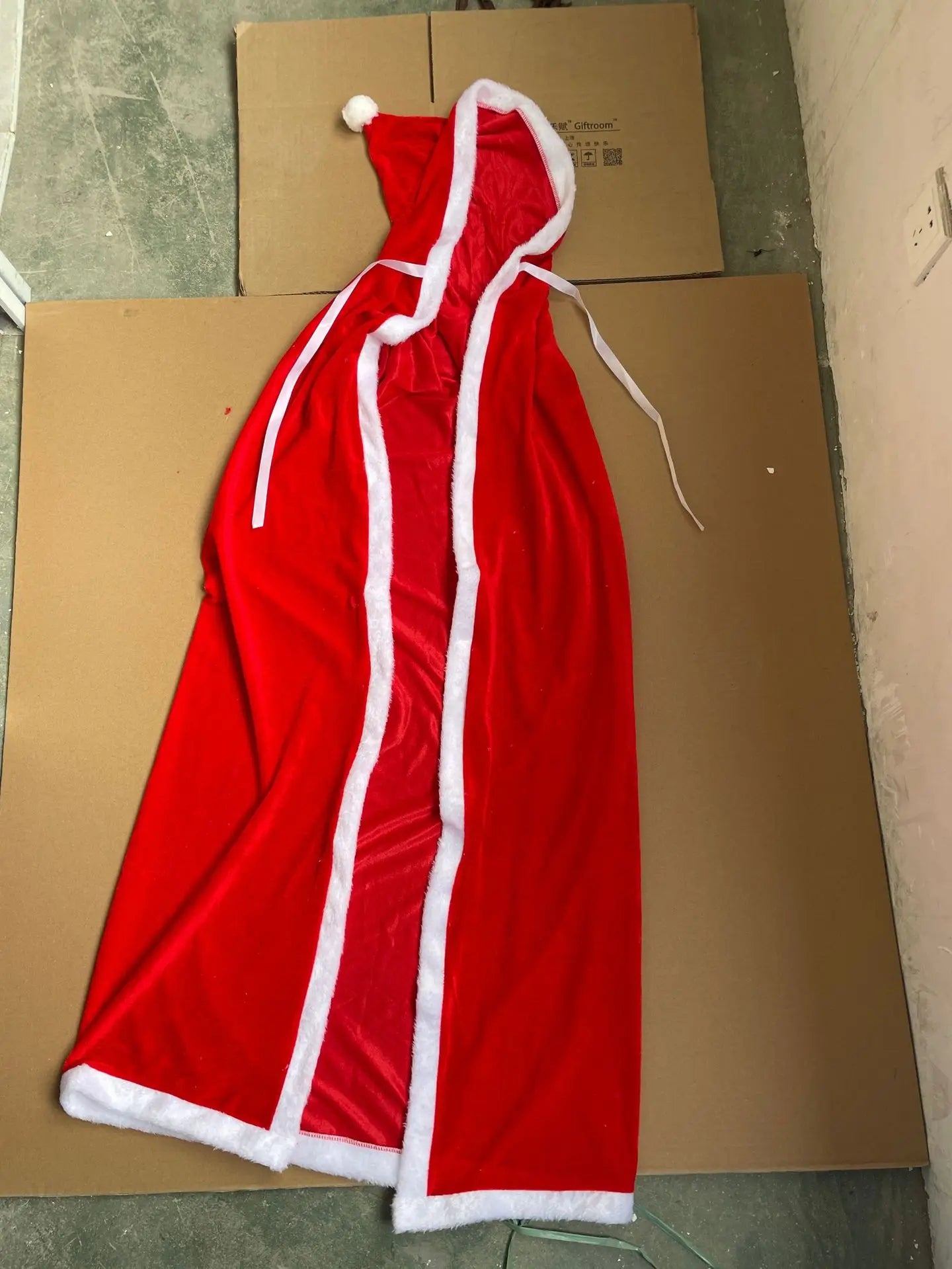 2025 Christmas Adult Cape Set | Santa Red Cloak & Little Red Riding Hood Wine Red Cape