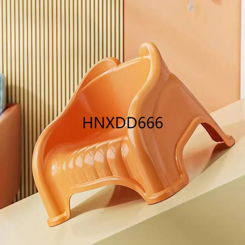 Children's plastic stool with backrest for home use nordic Office footrest kitchen low vanity chair Interior home furniture