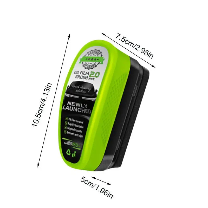 Glass Oil Film Remover 150ml Car Window Cleaner Board Strong Front Windshield Stain Removal Agent Anti-Fog Glass Cleaning Brush