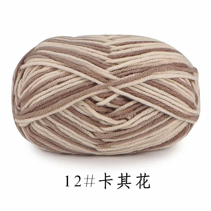 5Strands 2.5mm Colorful Soft Cotton Baby Knitting Wool Yarn Crochet Craft  Crochet Fancy Yarn Hand Knitting Sweater Baby Clothes