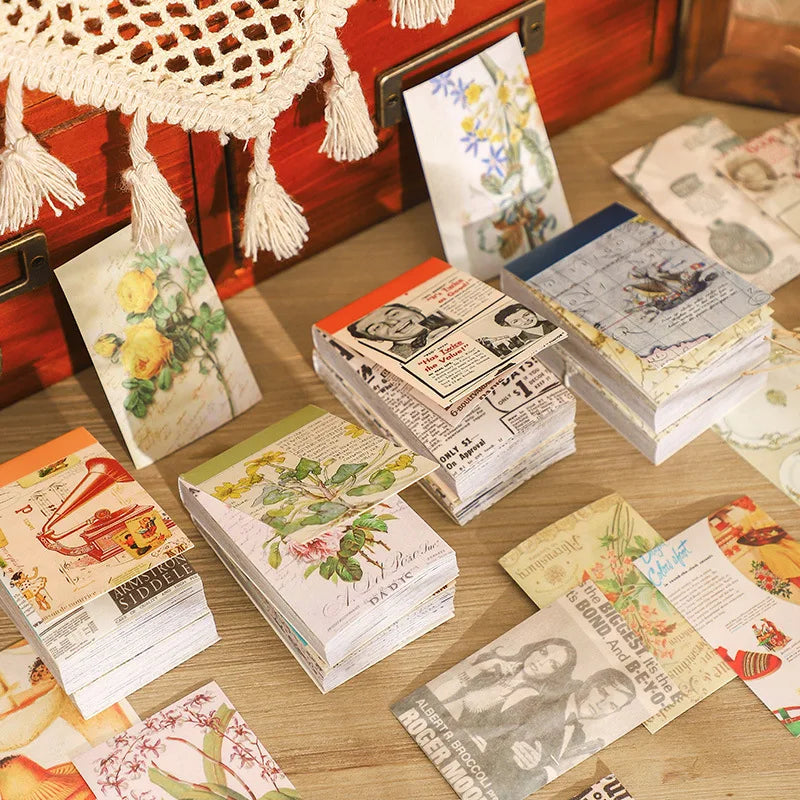 50 pcs/lot Vintage Stickers book Creativity Decorative collage Scrapbooking material  hand made DIY Scrapbooking accessories
