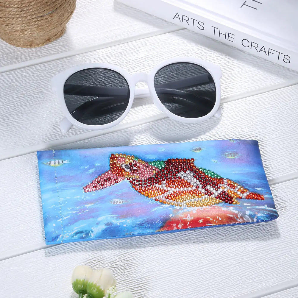 DIY Diamond Painting Glasses Storage Bags Waterproof Glasses Pouches  Cartoon Diamond Painting Craft Handbag Kit Christmas Decor