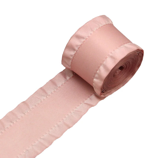 (5Yards/roll) 4cm Skirt Shape Satin Ribbon Hair Bow Gift Wedding Christmas Lace Sewing Accessories Tablecloth Curtain Decoration