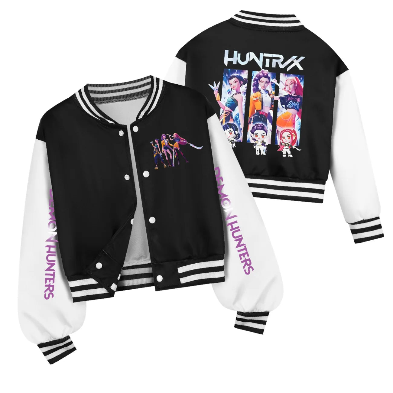 KPop Demon Hunters Kids Huntrix SAJABOYS Clothes Spring Autumn Girls Baby Casual Hoodies Children Costume Boys Baseball Uniform
